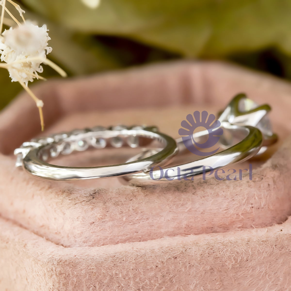 Elegant Round Cut Moissanite Stackable Ring Set For Wedding ( 2 3/4 TCW)