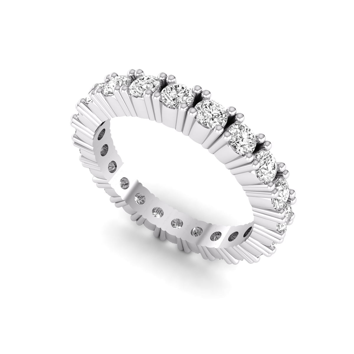 Moissanite Round Cut Full Eternity Stacking Wedding Band For Ladies