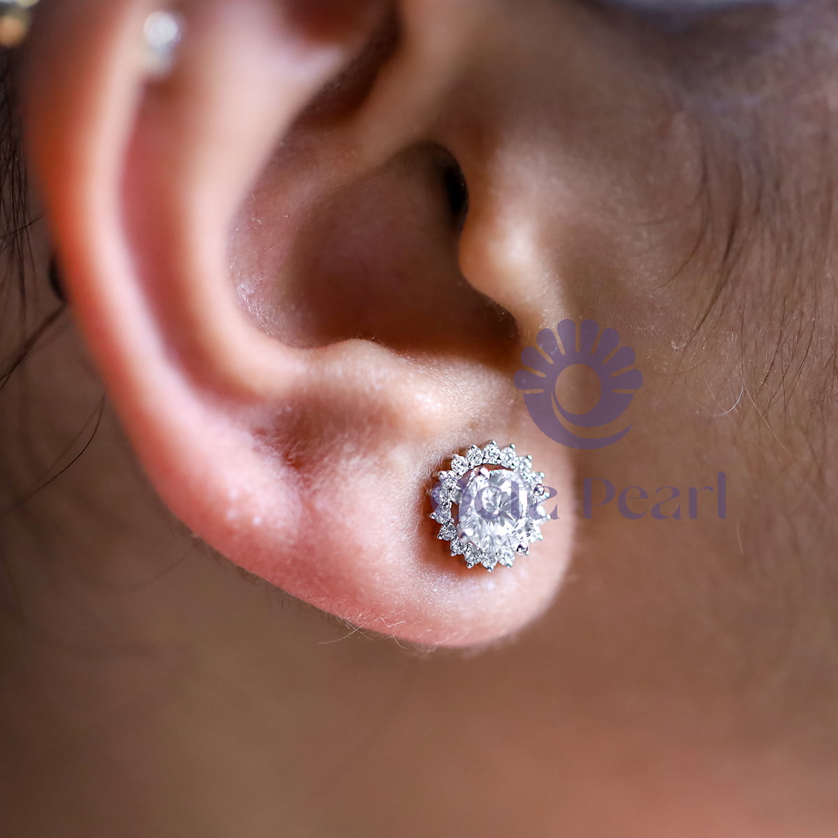 Unique Moissanite Stud Earrings