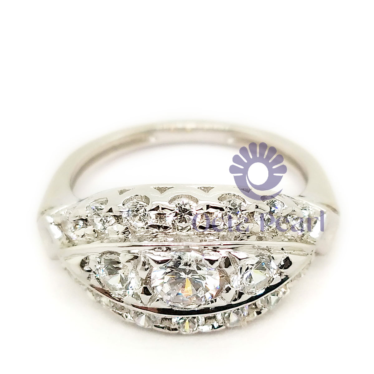 Art Deco Round Cut Moissanite Antique Vintage Wedding Ring (19/20 TCW)