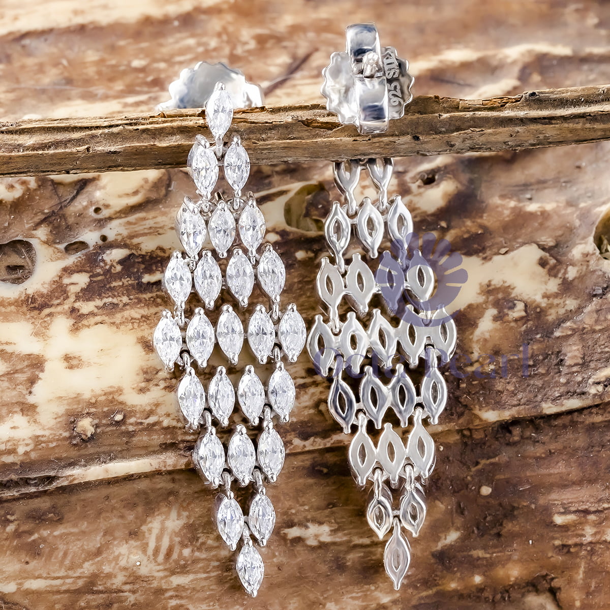 Marquise Cut CZ Stone Party Wear Or Wedding Gift Drop Dangle Earring