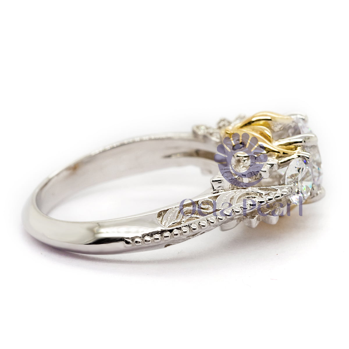Three-stone Princess Engagement ring