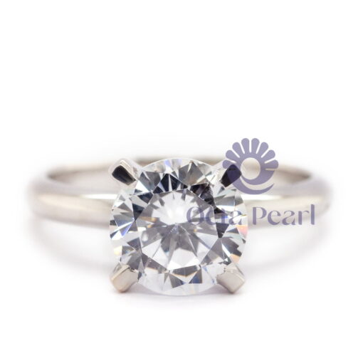 Classic Solitaire Round Cut Moissanite Wedding Ring