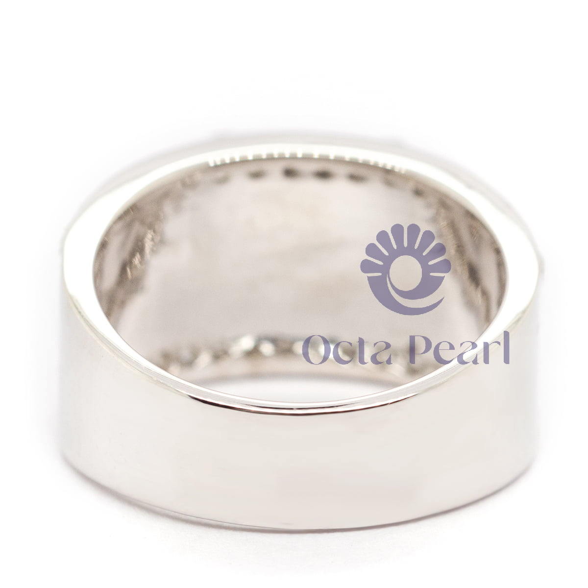 Round Cut Moissanite Tension Setting Wedding Ring For Men ( 2 1/4 TCW )