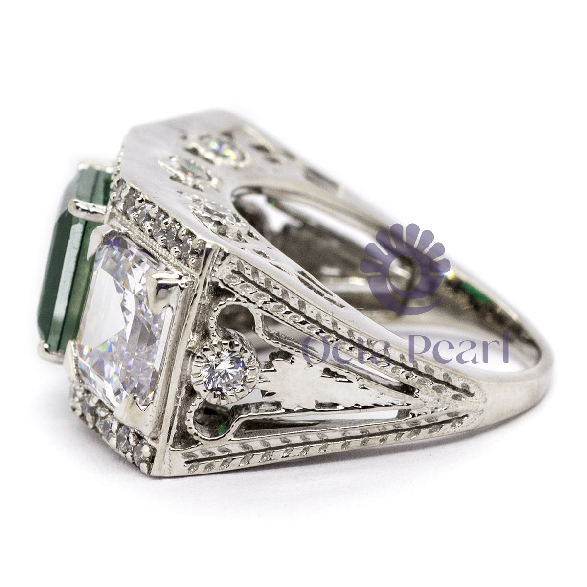 Asscher Cut Engagement Ring Vintage