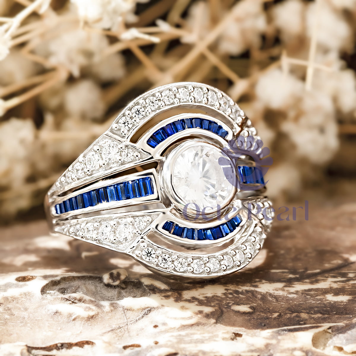 Antique Victorian-style Ring With Blue Sapphire