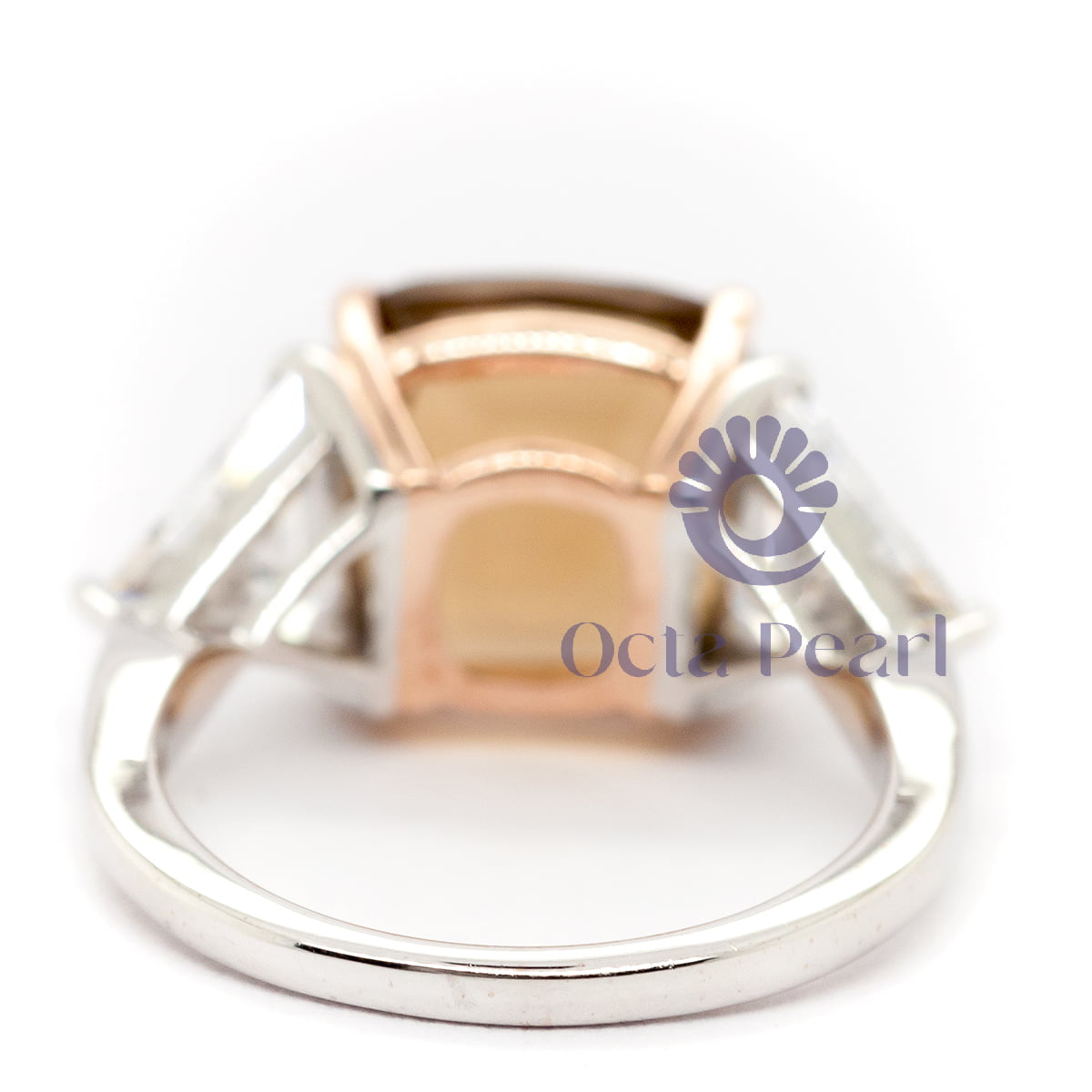Citrine Tri-Stone Engagement Ring