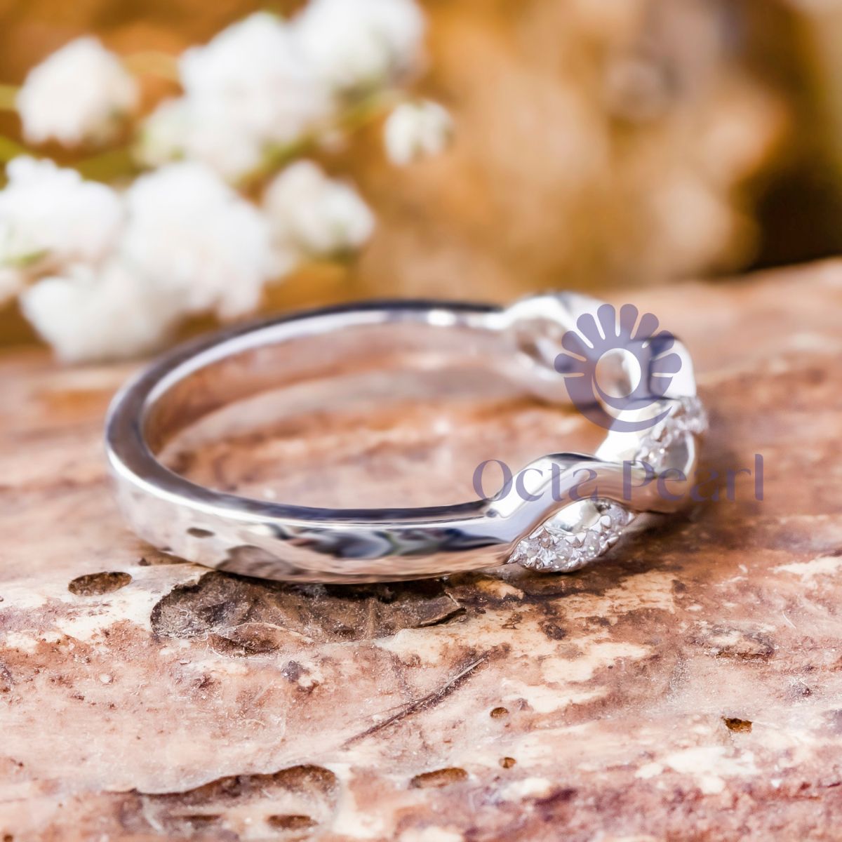 Round Moissanite Twisted Engagement Ring