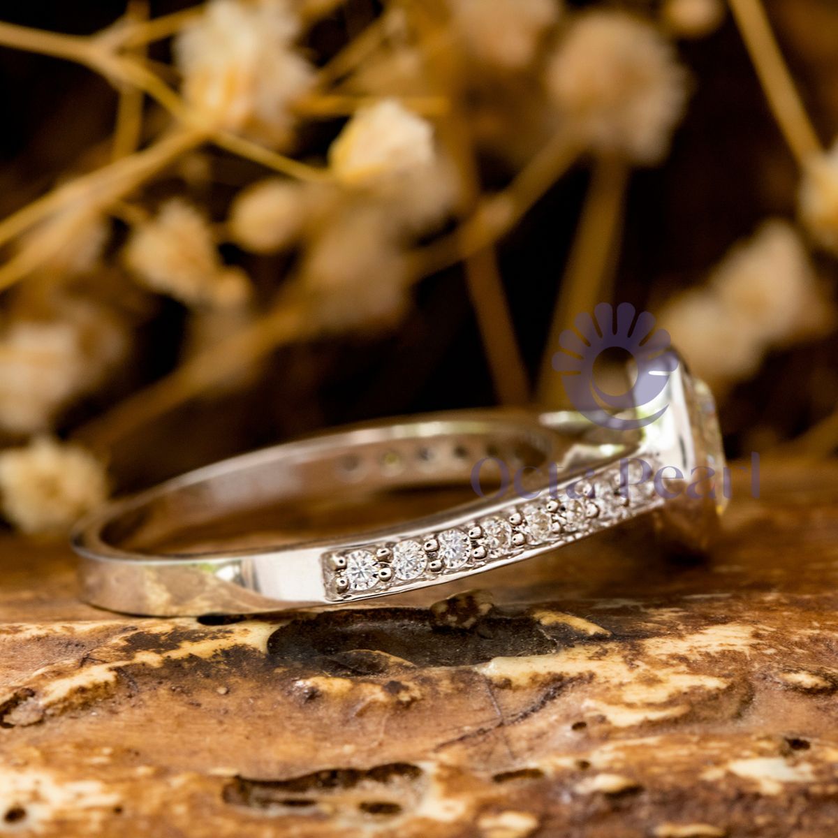 Bezel Set Moissanite Engagement Ring