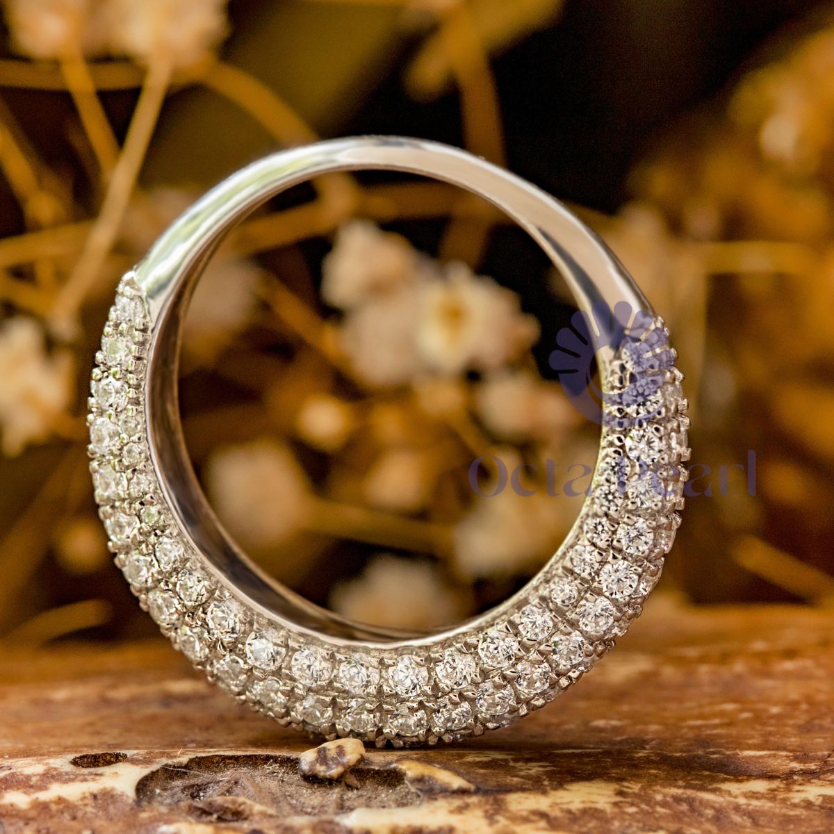 Round Moissanite Wedding Anniversary Gift Ring