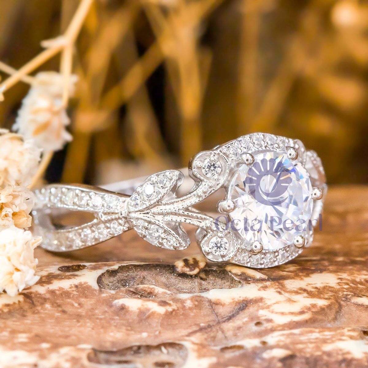 Round Moissanite Butterfly Inspire Proposal Ring