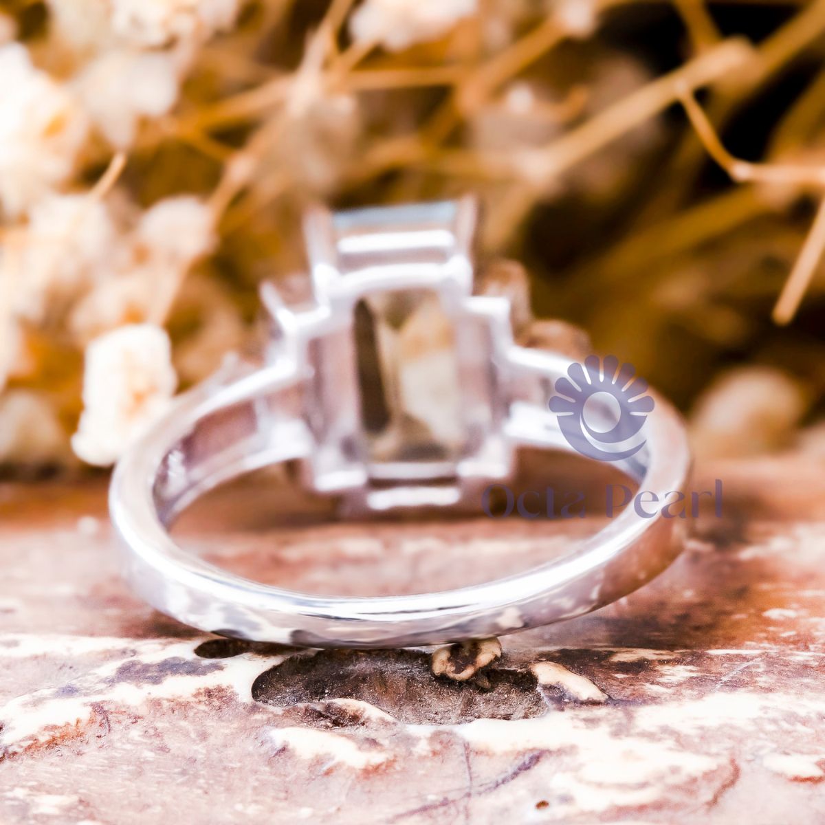 Baguette CZ Seven Stone Wedding Ring For Women