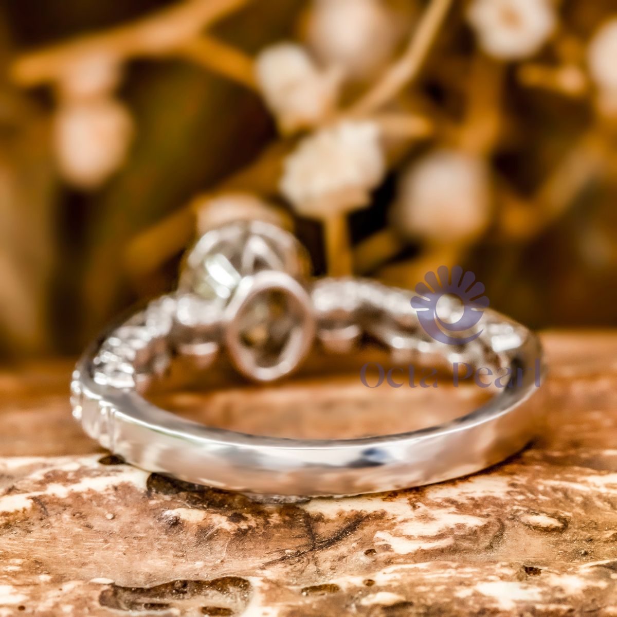 Oval CZ Stone Disney Ariel Vintage Halo Ring For Women