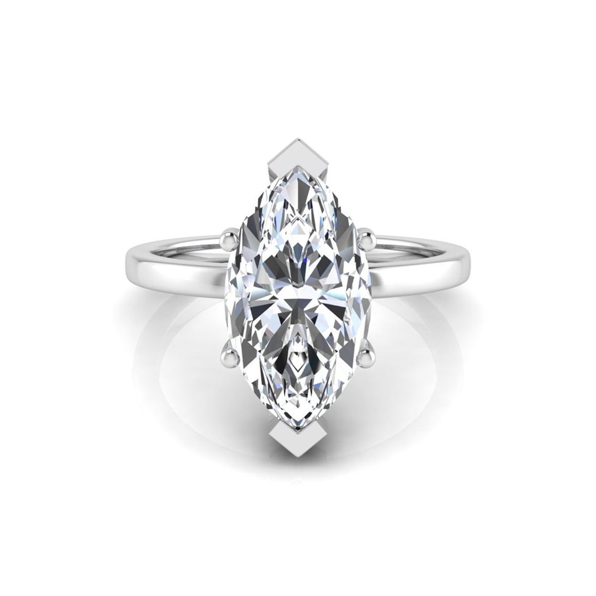 Marquise Cut Moissanite Solitaire Ring For Women