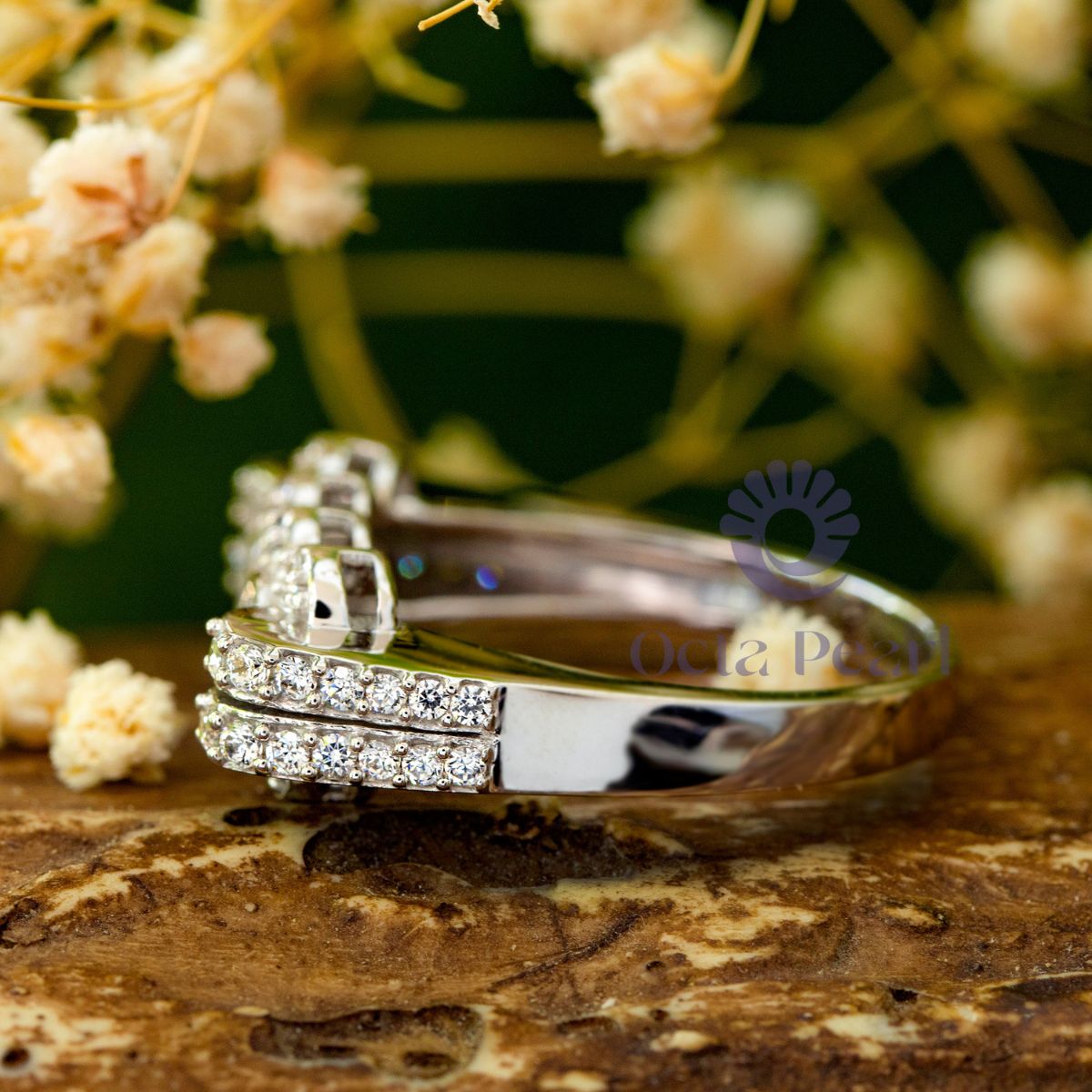 Round Cut Moissanite Bezel Set Engagement Ring