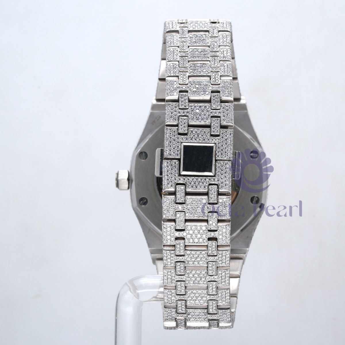 Round Moissanite Studded Iced Out Hip Hop Men's Watch