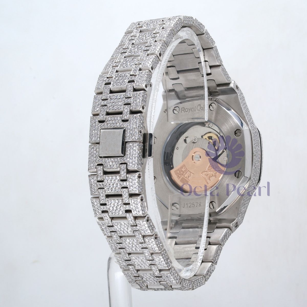 Round Moissanite Studded Iced Out Hip Hop Men's Watch